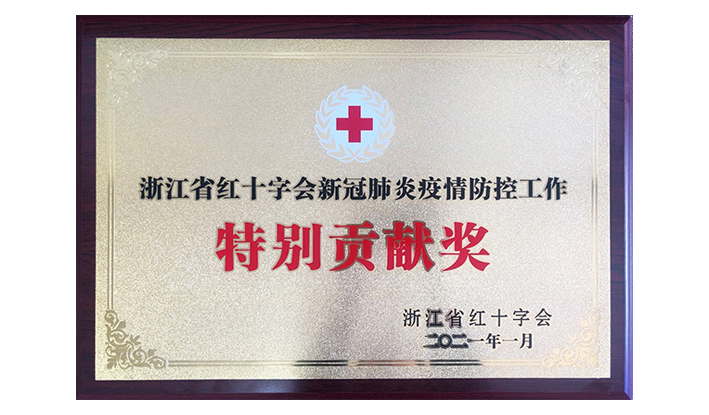 浙江省红十字会授予欧冠靠谱买球_买球（中国）“新冠疫情防控特别贡献奖”